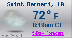 Weather Forecast for Saint Bernard, LA