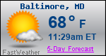 Weather Forecast for Baltimore, MD