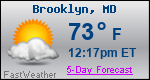 Weather Forecast for Brooklyn, MD