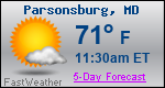 Weather Forecast for Parsonsburg, MD