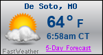 Weather Forecast for De Soto, MO