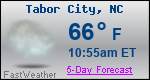 Weather Forecast for Tabor City, NC