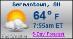 Weather Forecast for Germantown, OH