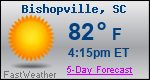 Weather Forecast for Bishopville, SC