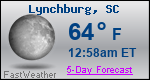 Weather Forecast for Lynchburg, SC