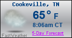Weather Forecast for Cookeville, TN