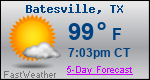 Weather Forecast for Batesville, TX