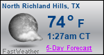 Weather Forecast for North Richland Hills, TX