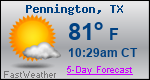Weather Forecast for Pennington, TX