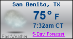 Weather Forecast for San Benito, TX