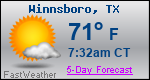 Weather Forecast for Winnsboro, TX