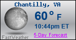 Weather Forecast for Chantilly, VA