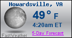 Weather Forecast for Howardsville, VA