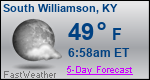 Weather Forecast for South Williamson, KY