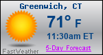 Weather Forecast for Greenwich, CT