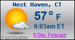 Weather Forecast for West Haven, CT
