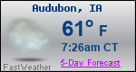 Weather Forecast for Audubon, IA