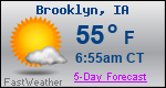 Weather Forecast for Brooklyn, IA