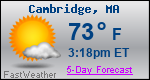 Weather Forecast for Cambridge, MA