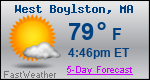 Weather Forecast for West Boylston, MA