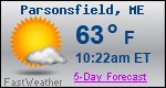 Weather Forecast for Parsonsfield, ME