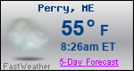 Weather Forecast for Perry, ME
