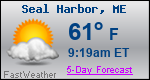 Weather Forecast for Seal Harbor, ME