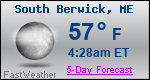 Weather Forecast for South Berwick, ME