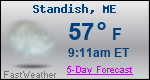 Weather Forecast for Standish, ME