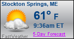 Weather Forecast for Stockton Springs, ME