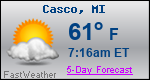 Weather Forecast for Casco, MI