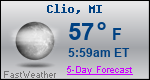 Weather Forecast for Clio, MI