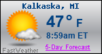 Weather Forecast for Kalkaska, MI