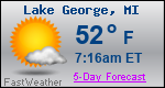 Weather Forecast for Lake George, MI