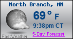 Weather Forecast for North Branch, MN