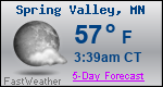 Weather Forecast for Spring Valley, MN