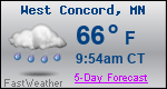 Weather Forecast for West Concord, MN