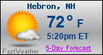 Weather Forecast for Hebron, NH