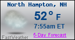 Weather Forecast for North Hampton, NH
