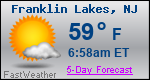 Weather Forecast for Franklin Lakes, NJ
