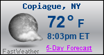 Weather Forecast for Copiague, NY