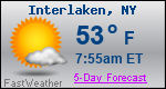 Weather Forecast for Interlaken, NY