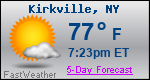 Weather Forecast for Kirkville, NY