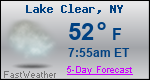 Weather Forecast for Lake Clear, NY