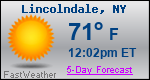 Weather Forecast for Lincolndale, NY