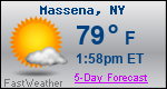 Weather Forecast for Massena, NY