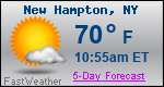 Weather Forecast for New Hampton, NY
