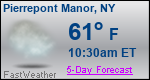 Weather Forecast for Pierrepont Manor, NY