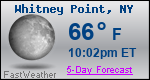Weather Forecast for Whitney Point, NY