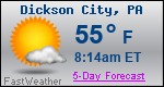 Weather Forecast for Dickson City, PA